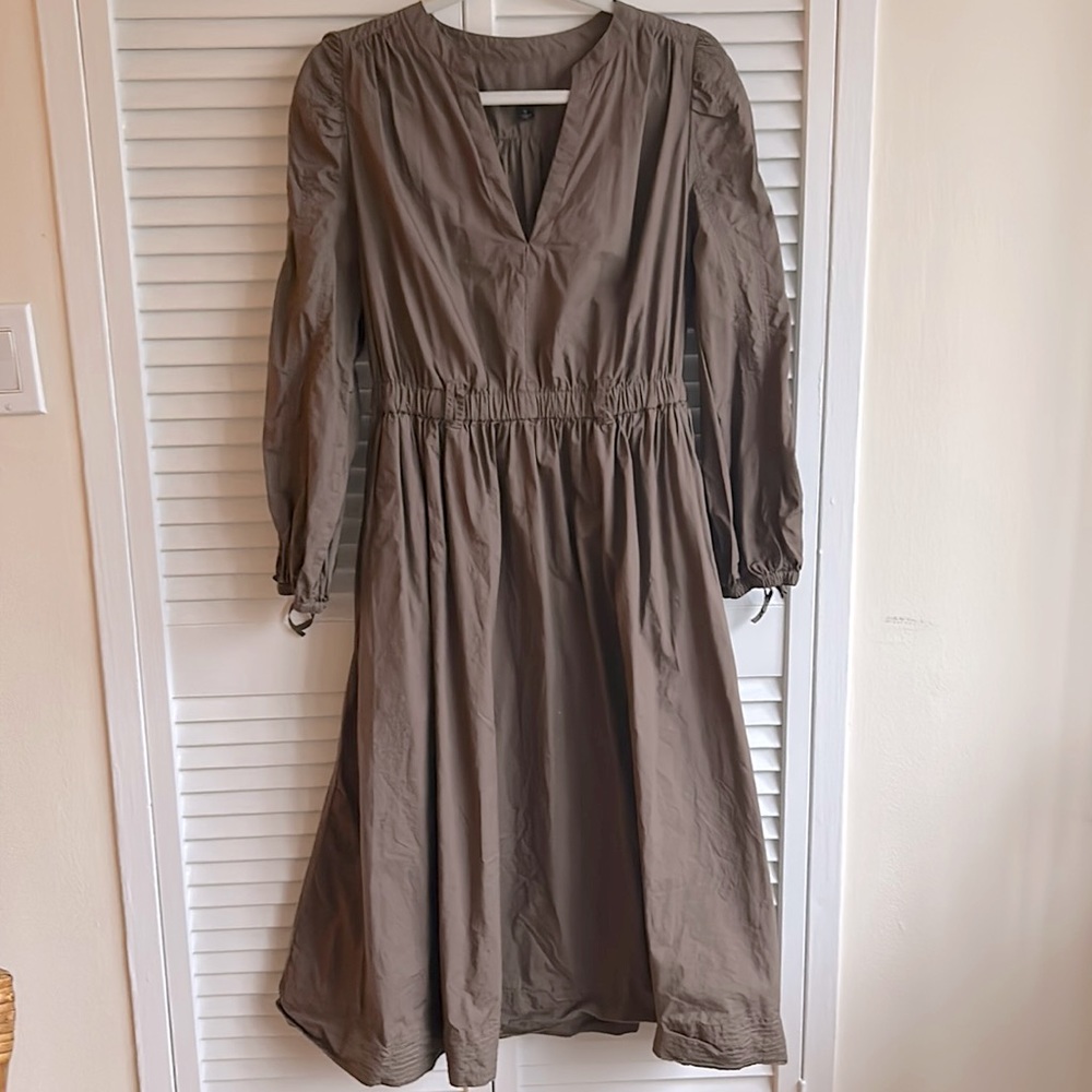 J. Crew Long Sleeve Brown Dress